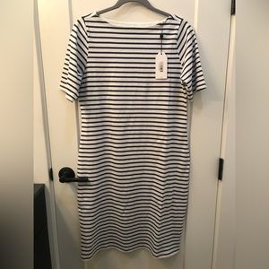 Universal Standard Belle Breton-Stripe Compact Jersey Dress